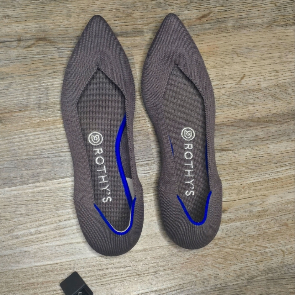 Rothy’s Sz W8 The Point Flat Mink Dusty Purple Shoes Retired Color Pointed Toe